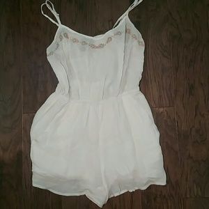 Cute white summer romper